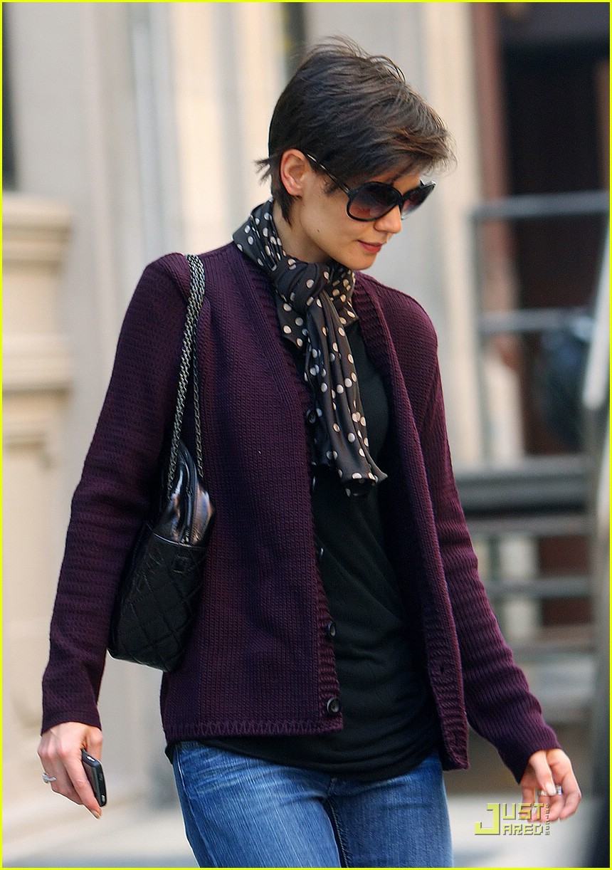 Katie Holmes Has Purple Pleasure