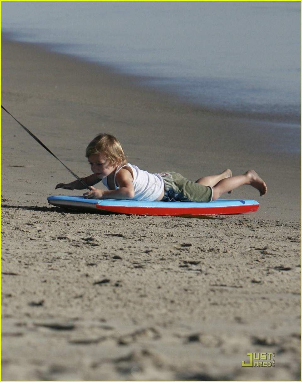 Kingston Rossdale's Father-Son Beach Bonding