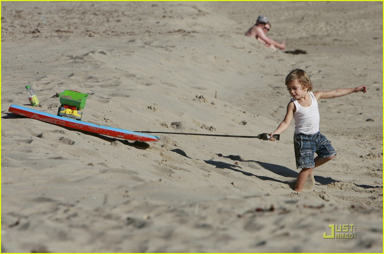 Kingston Rossdale's Father-Son Beach Bonding