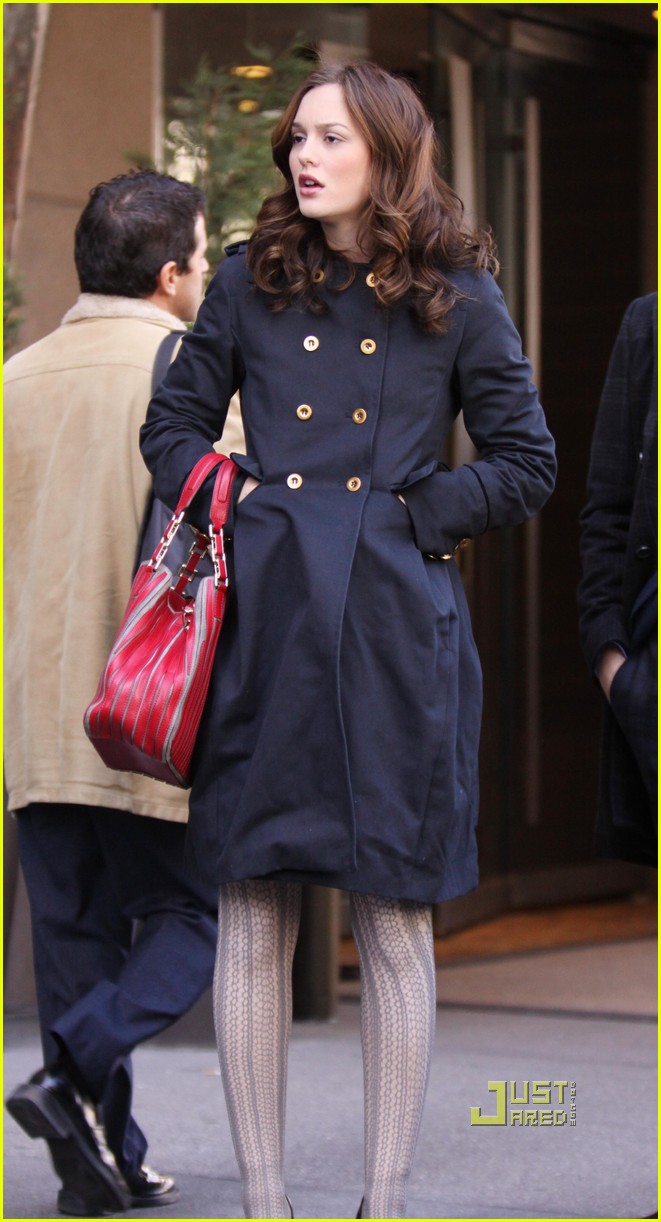 Blake Lively in Burberry: Warm and Fuzzy