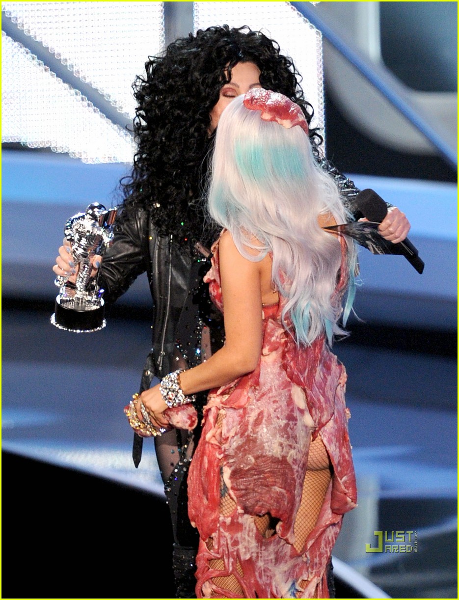 Lady Gaga's Meat Dress - Born This Way!!! - Just Jared - Celebrity News and  Gossip | Entertainment