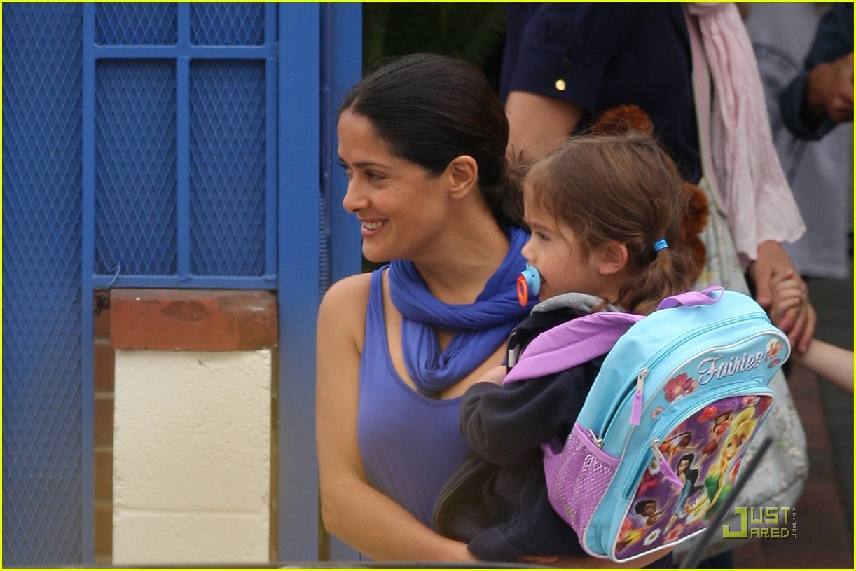 Salma Hayek: Picking Up Valentina from Pre-School!