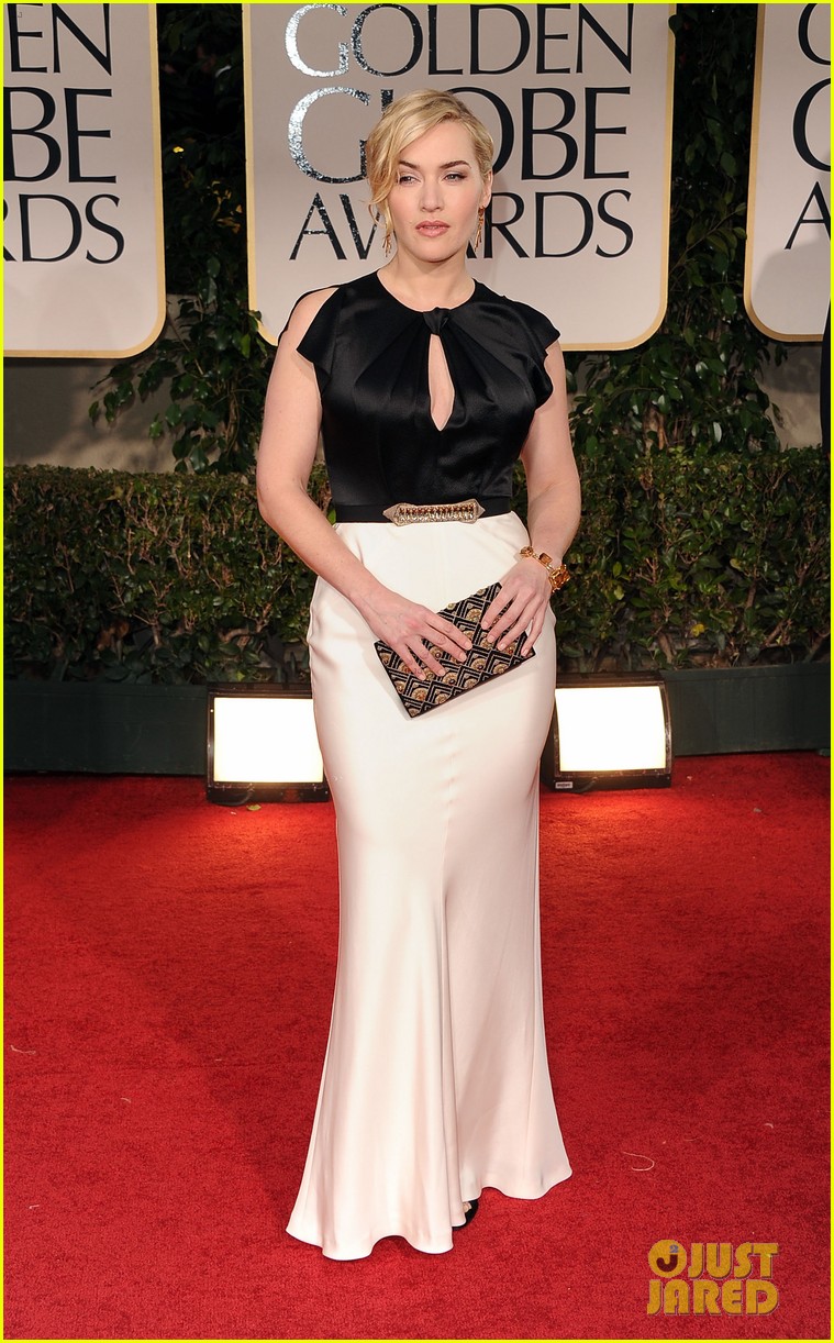 kate winslet golden globe dress 2016 Golden Globes: Kate Winslet Wins, Talks 'Girl Power' Backstage