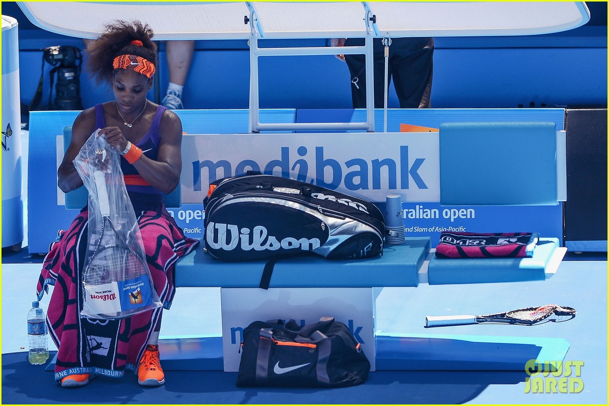Serena Williams Reveals Swollen Ankle After Breaking Racquet