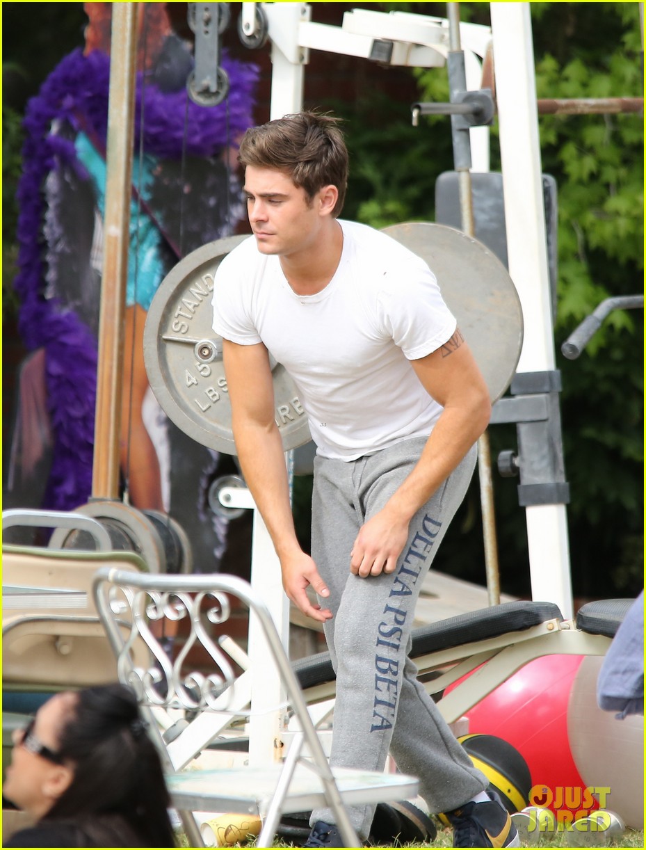 Zac Efron Lays in Dave Franco's Lap on 'Townies' Set
