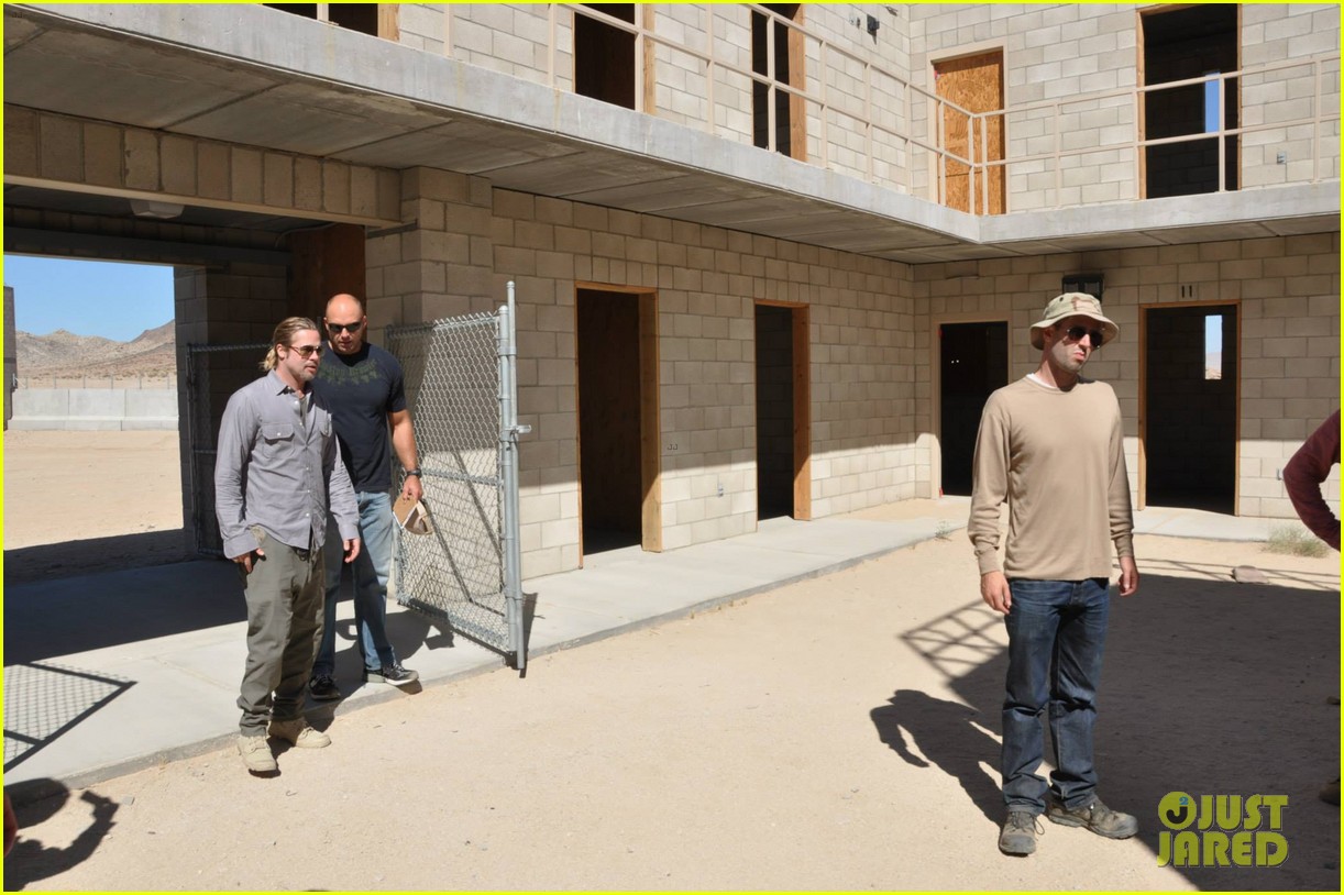Brad Pitt & Shia LaBeouf Visit Fort Irwin to Prep for 'Fury'