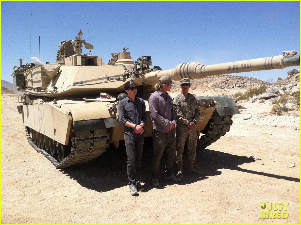 Brad Pitt & Shia LaBeouf Visit Fort Irwin to Prep for 'Fury'