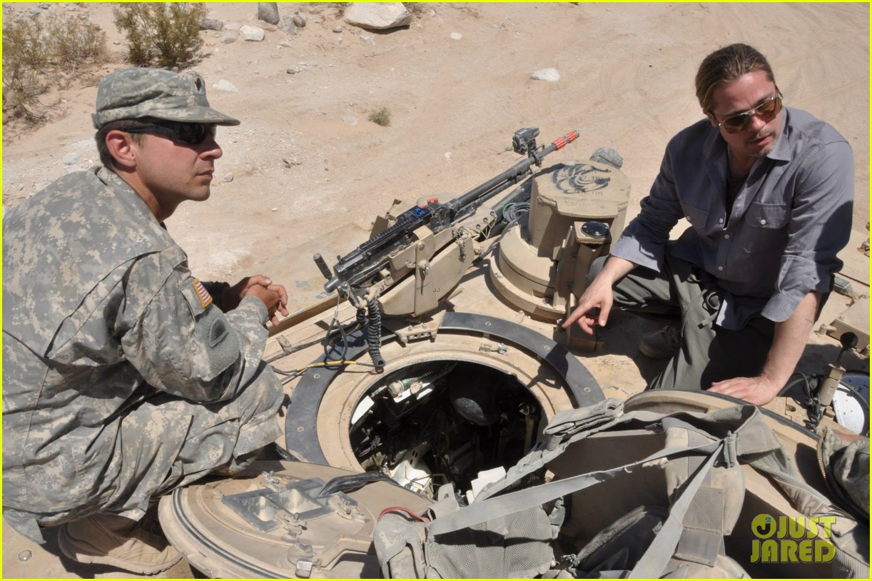 Brad Pitt & Shia LaBeouf Visit Fort Irwin to Prep for 'Fury'
