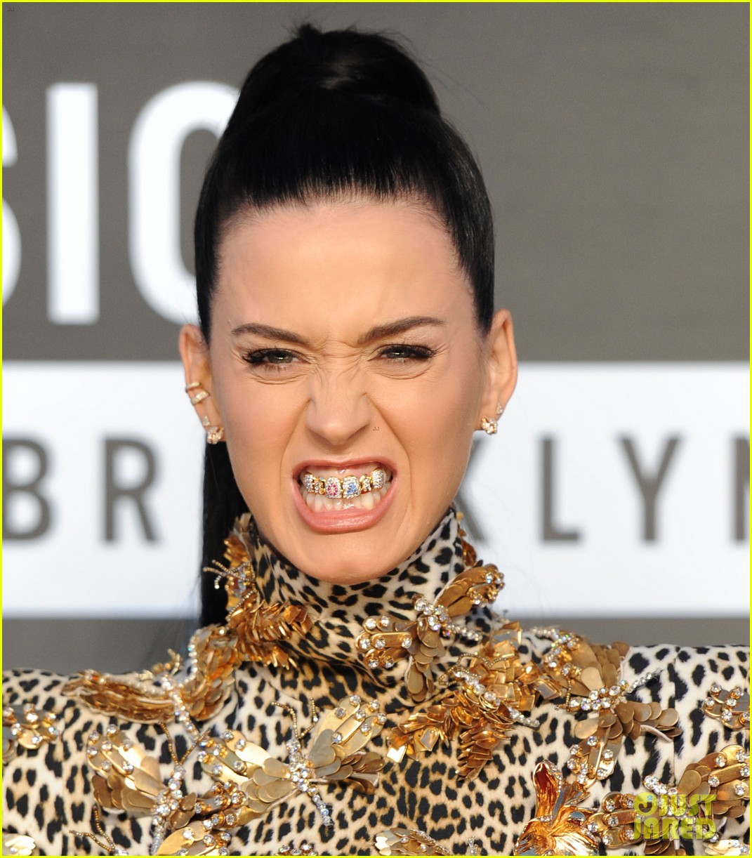 Katy Perry Wears 'Roar' Grill at the MTV VMAs 2013 (PHOTOS)