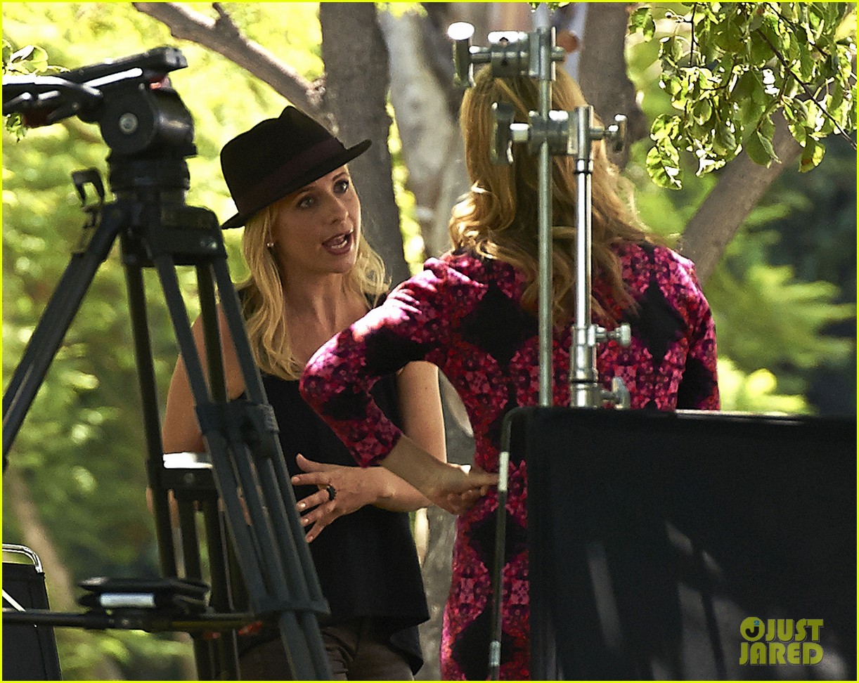 Sarah Michelle Gellar & Robin Williams Film 'Crazy Ones' in L.A.