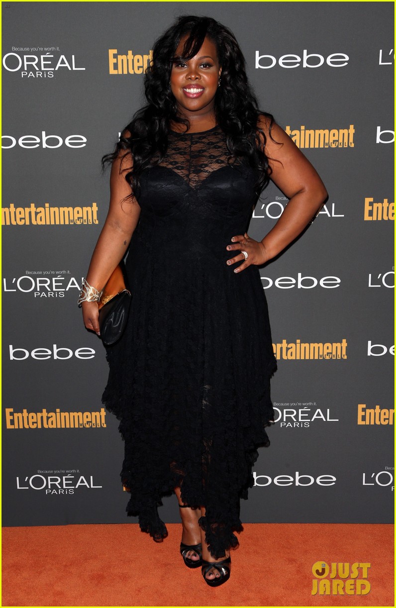 Amber Riley & Grant Gustin: EW's Pre-Emmy Party 2013!