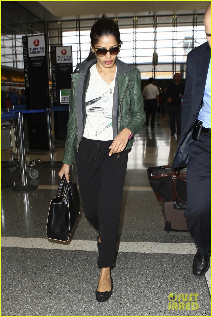 Freida Pinto Hits LAX After Birthday Weekend