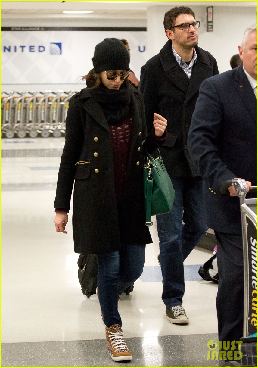 Emmy Rossum: Back in LA After 'Shameless' Stunt Work!