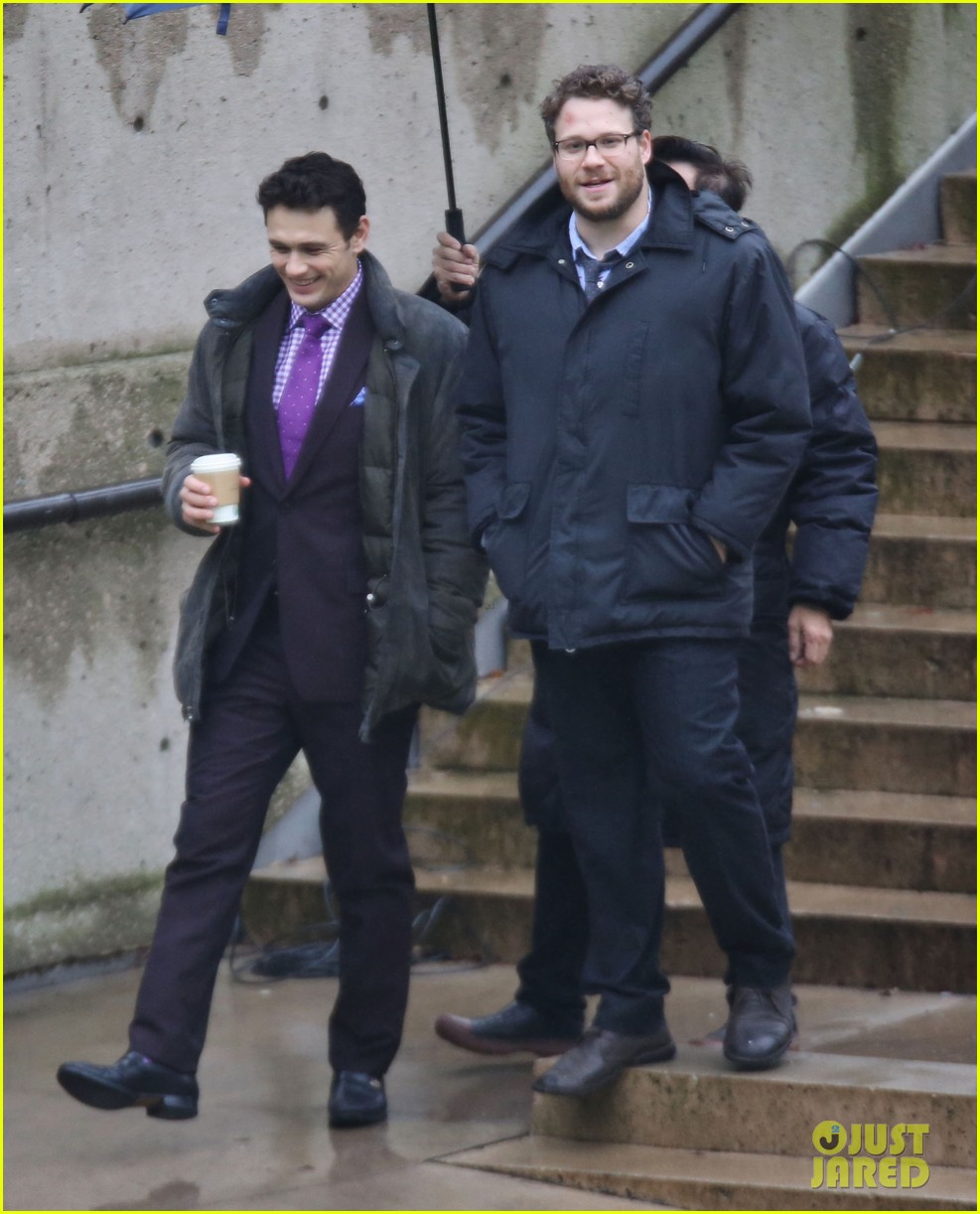 James Franco Cradles Puppy with Seth Rogen for 'Interview'