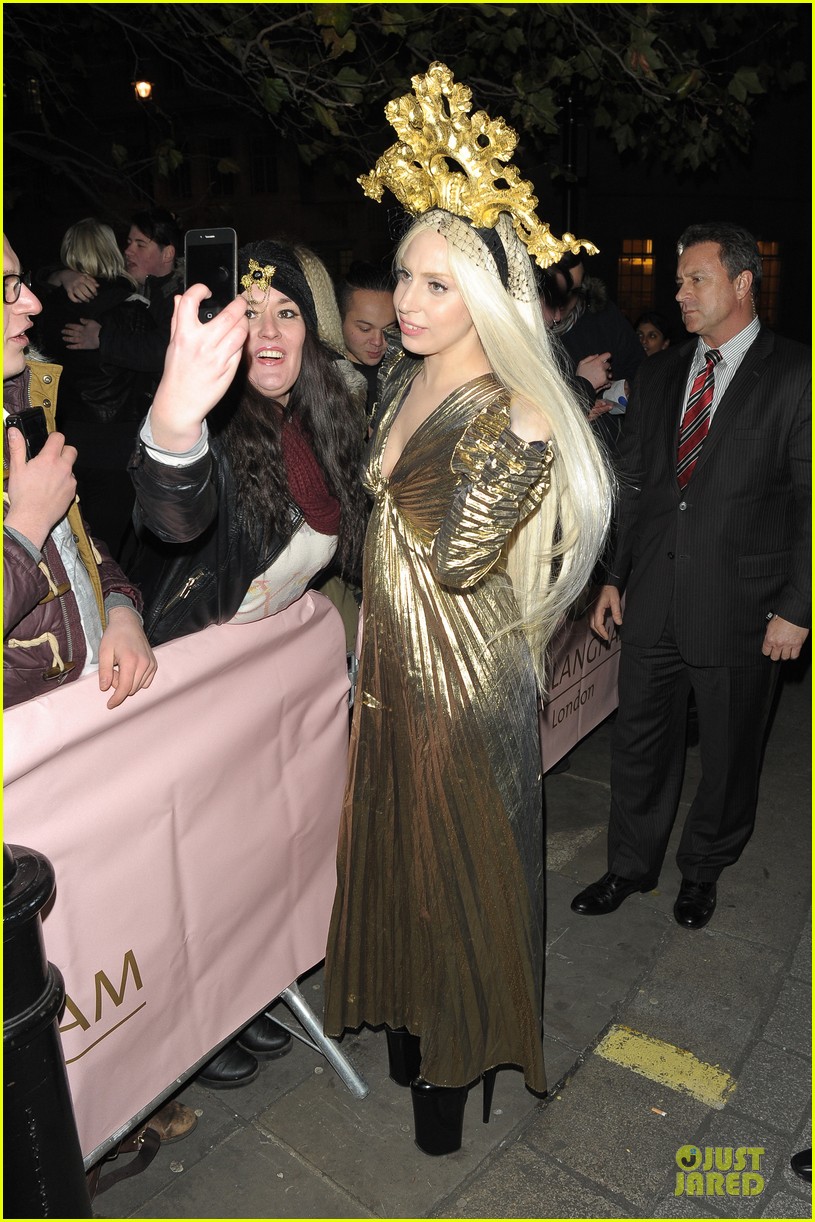 Lady Gaga Rocks Golden Headpiece for 'ARTPOP' Promo! | Just Jared