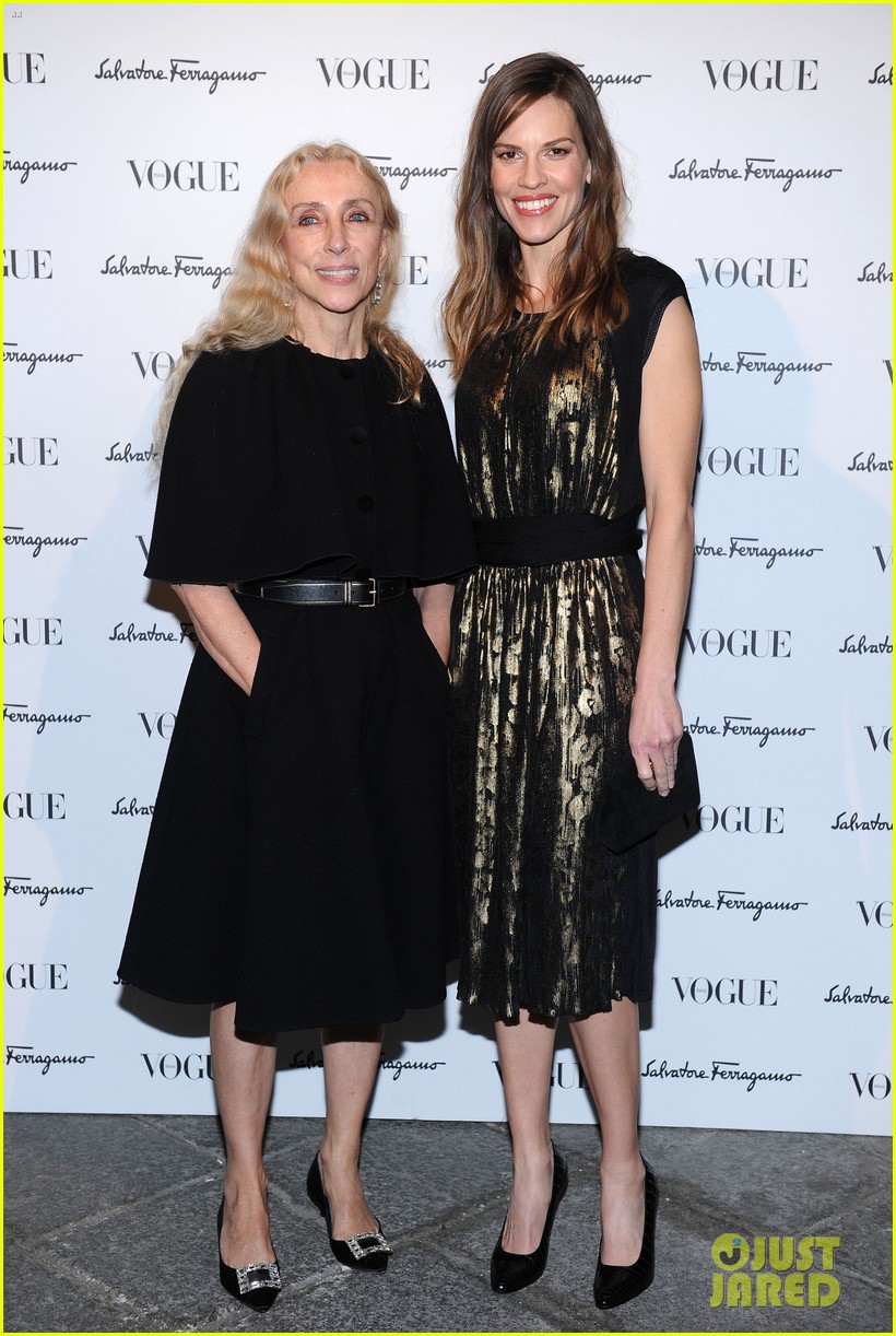 Hilary Swank Switches Up Her Look for Ferragamo After Party