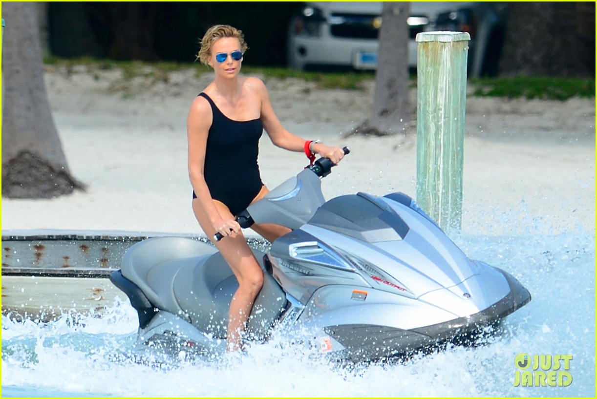 Charlize Theron's Bathing Suit Body is So Enviable As She Works a Jet Ski