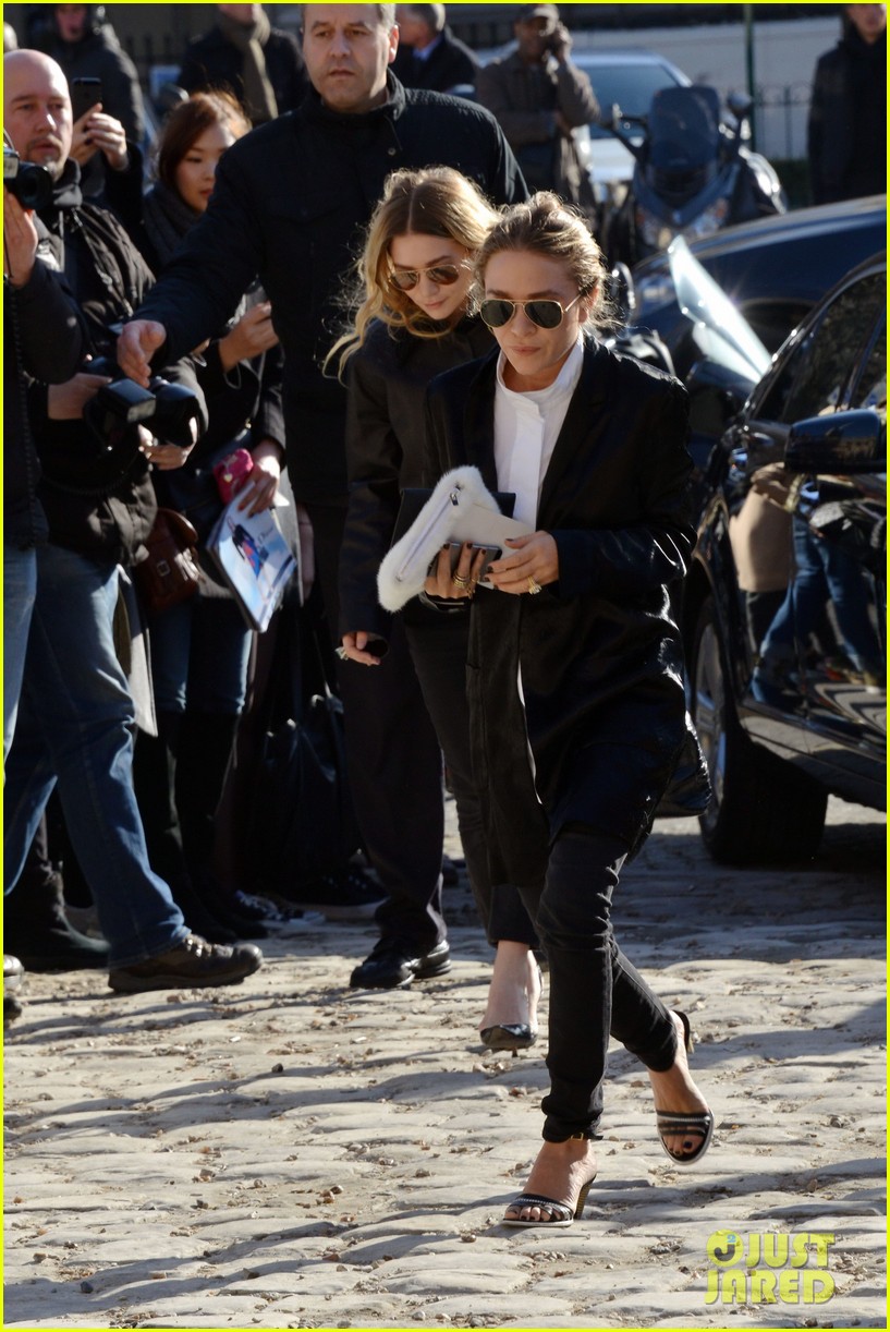 Mary-Kate Olsen Flashes Huge Engagement Ring at Louis Vuitton Show with Sister Ashley