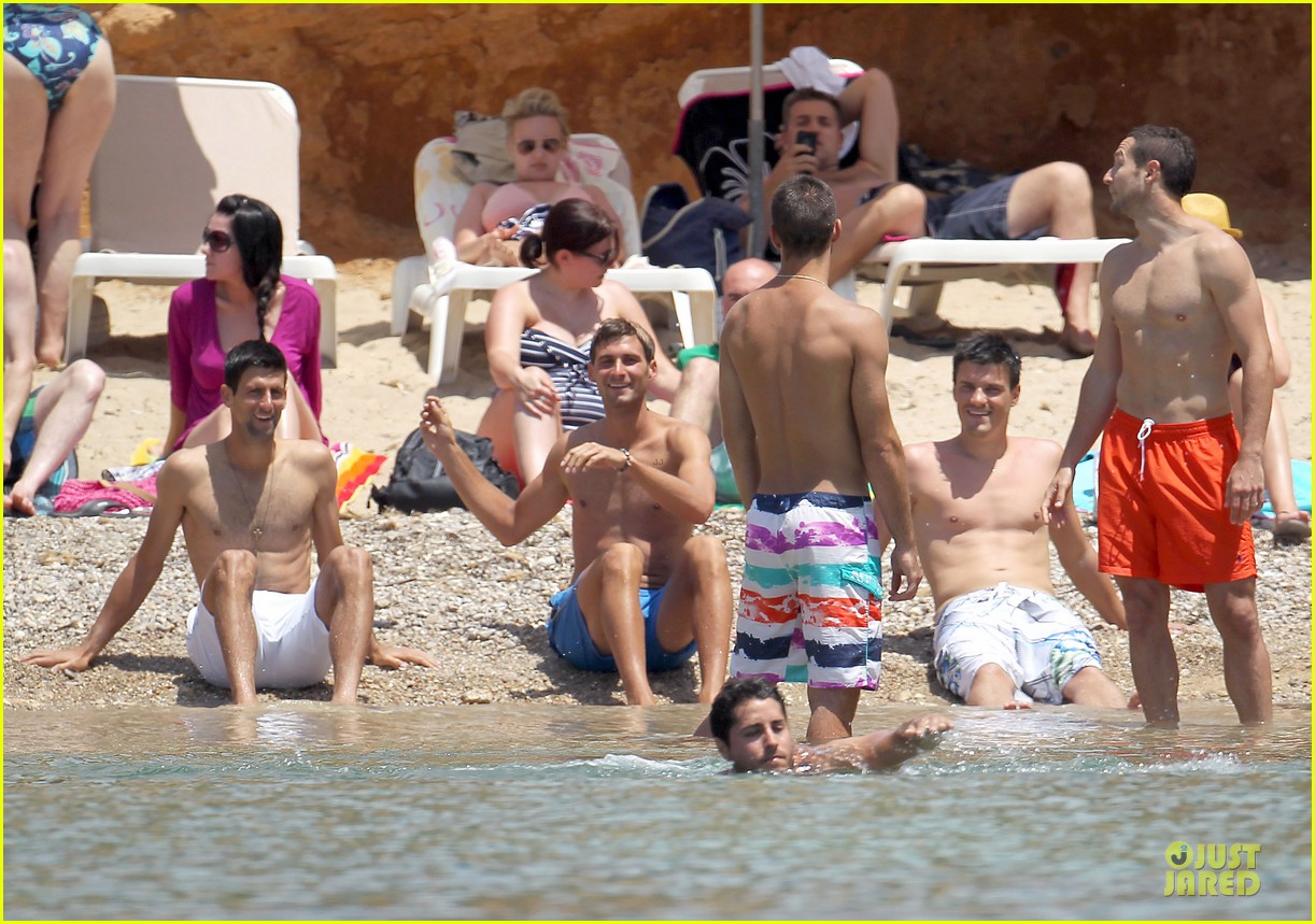 Novak Djokovic is Happy & Shirtless On His Bachelor Party Vacation!