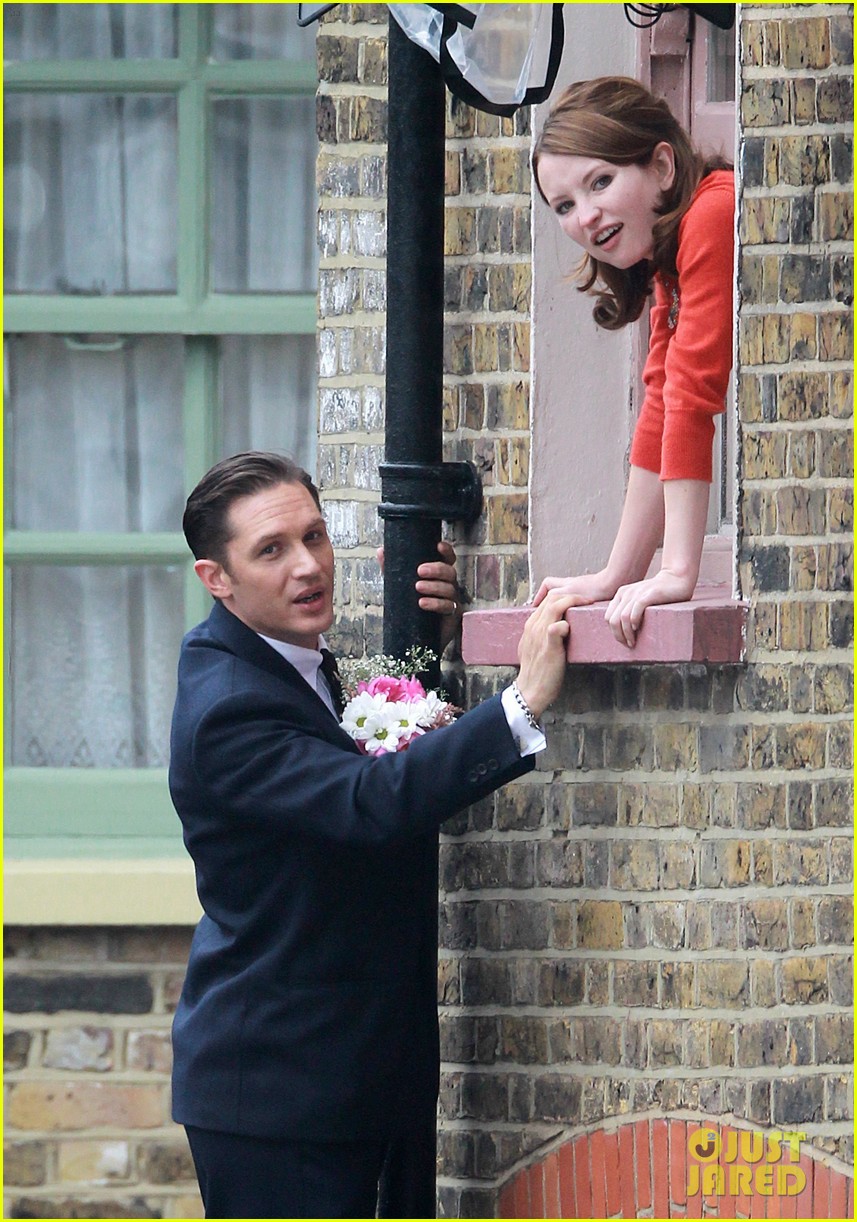 Tom Hardy Shimmies Up a Drainpipe to Kiss Emily Browning - See the Pics!