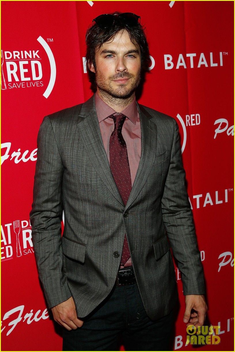Ian Somerhalder Sports Scruff for 'Eat (RED). Drink (RED). Save Lives.' Launch in NYC!
