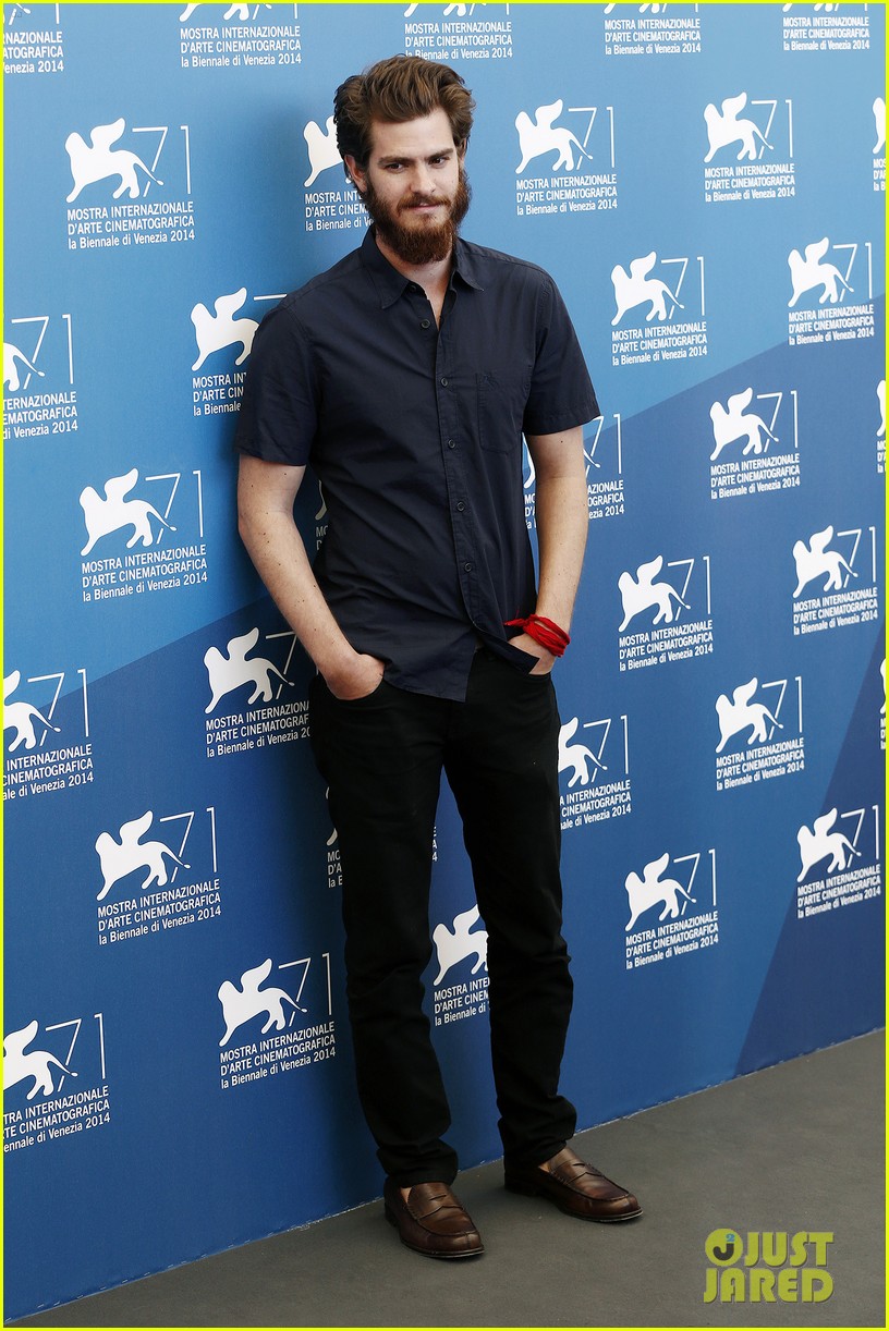 Andrew Garfield Strokes His Big Bushy Beard at the '99 Homes' Photo Call