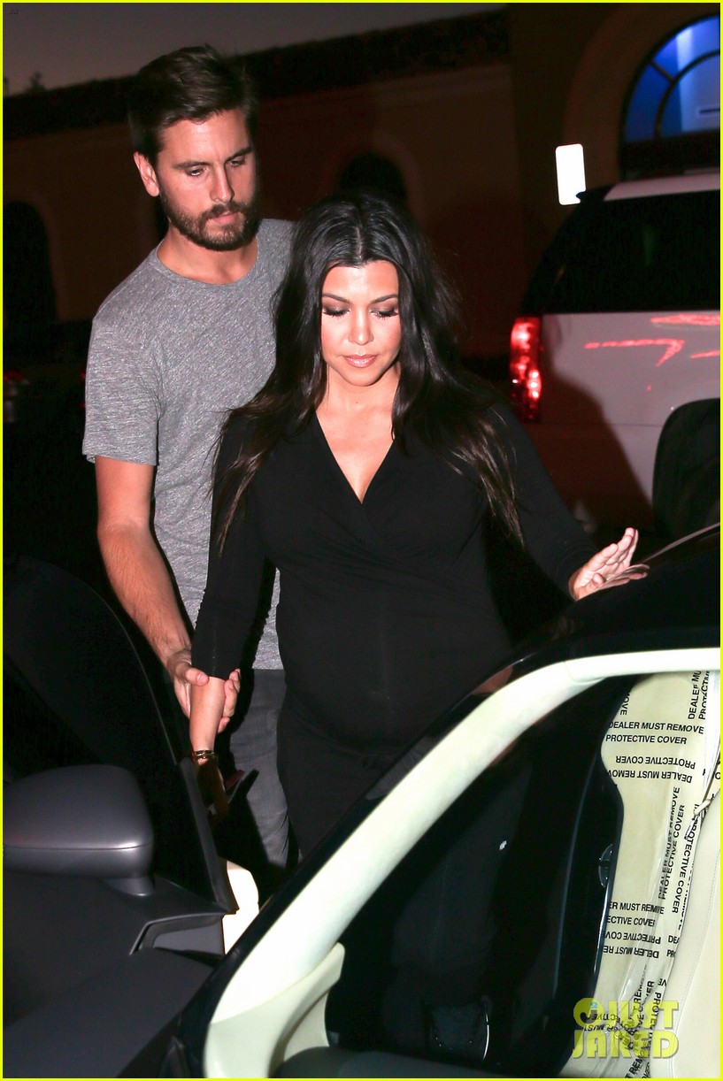 Kourtney Kardashian Looks Very Pregnant on Date Night with Scott Disick