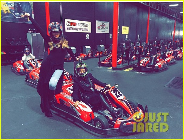 Scott Disick Goes Go Kart Racing After His Third Child's Birth