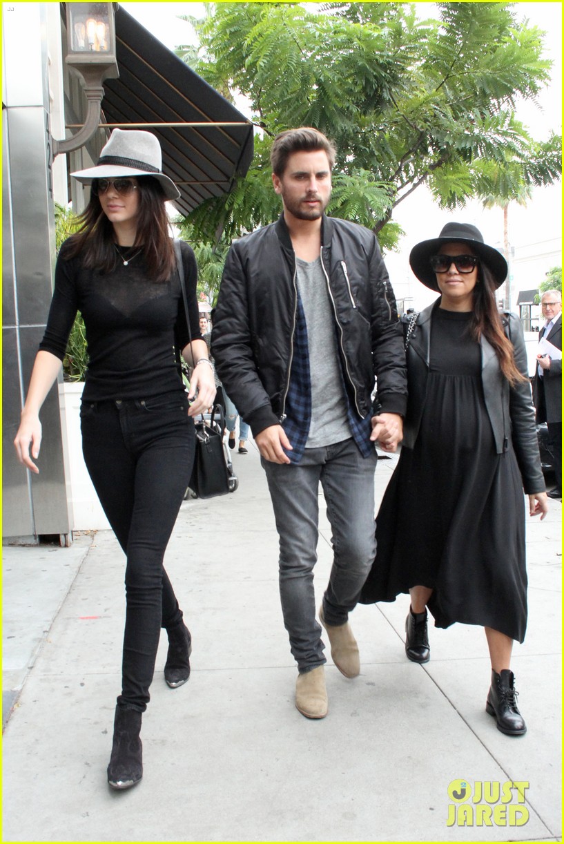 Kendall Jenner's Bra Is Exposed in Sheer Black Top at Brunch With Kourtney!