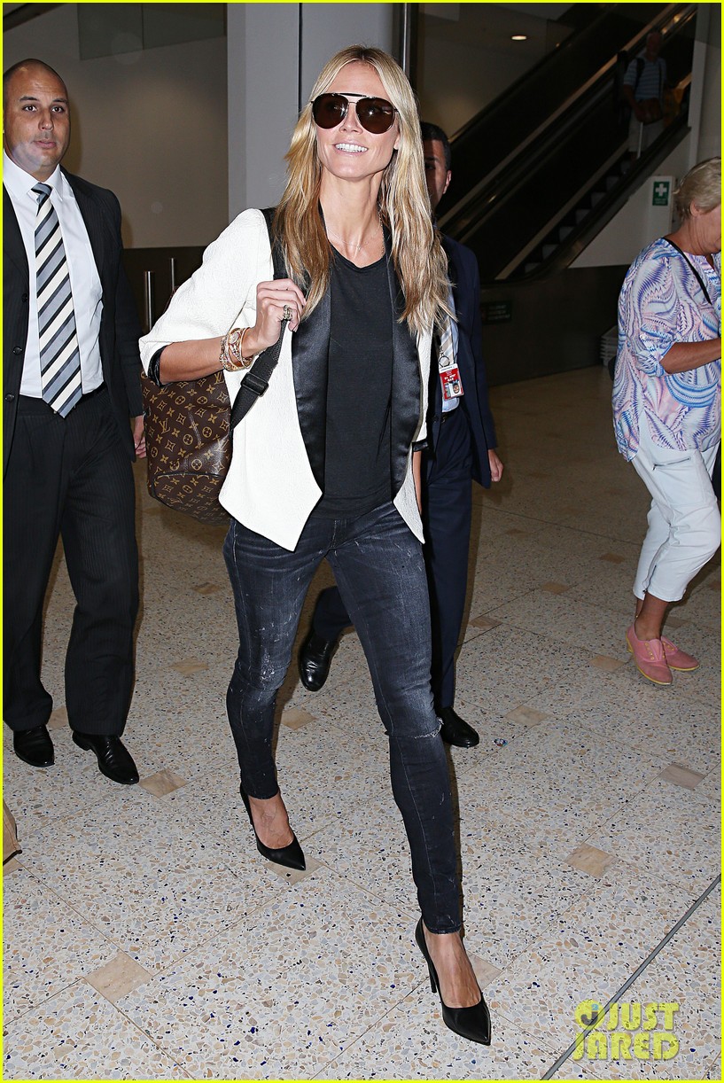 Heidi Klum Officially Launches Her Intimates Line in Sydney Looking White Hot!