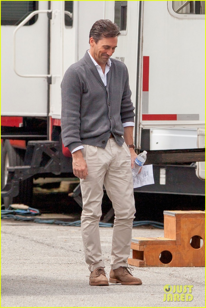 Jon Hamm's Tight Pants Are Back on 'Keeping Up with the Joneses' Set