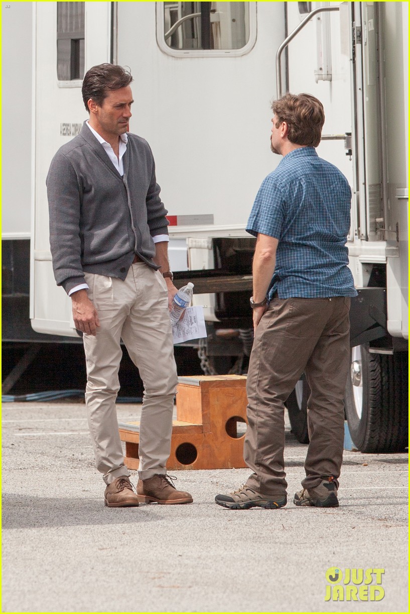 Jon Hamm's Tight Pants Are Back on 'Keeping Up with the Joneses' Set