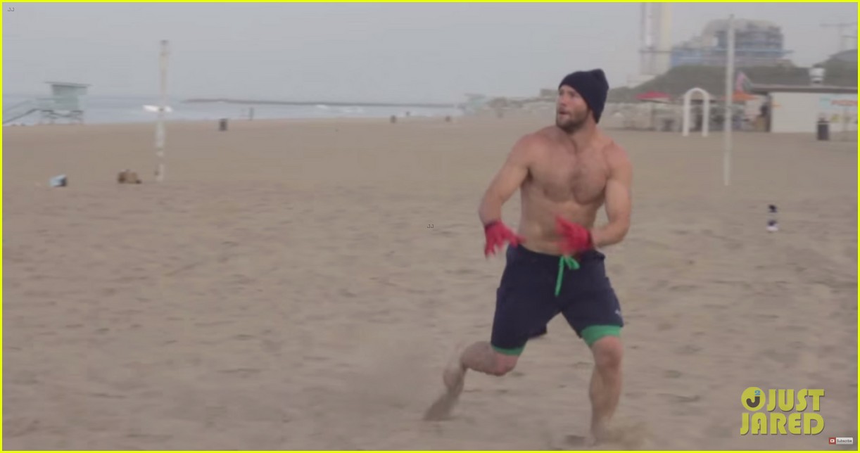 Julian Edelman Does a Shirtless Workout with Jimmy Garoppolo