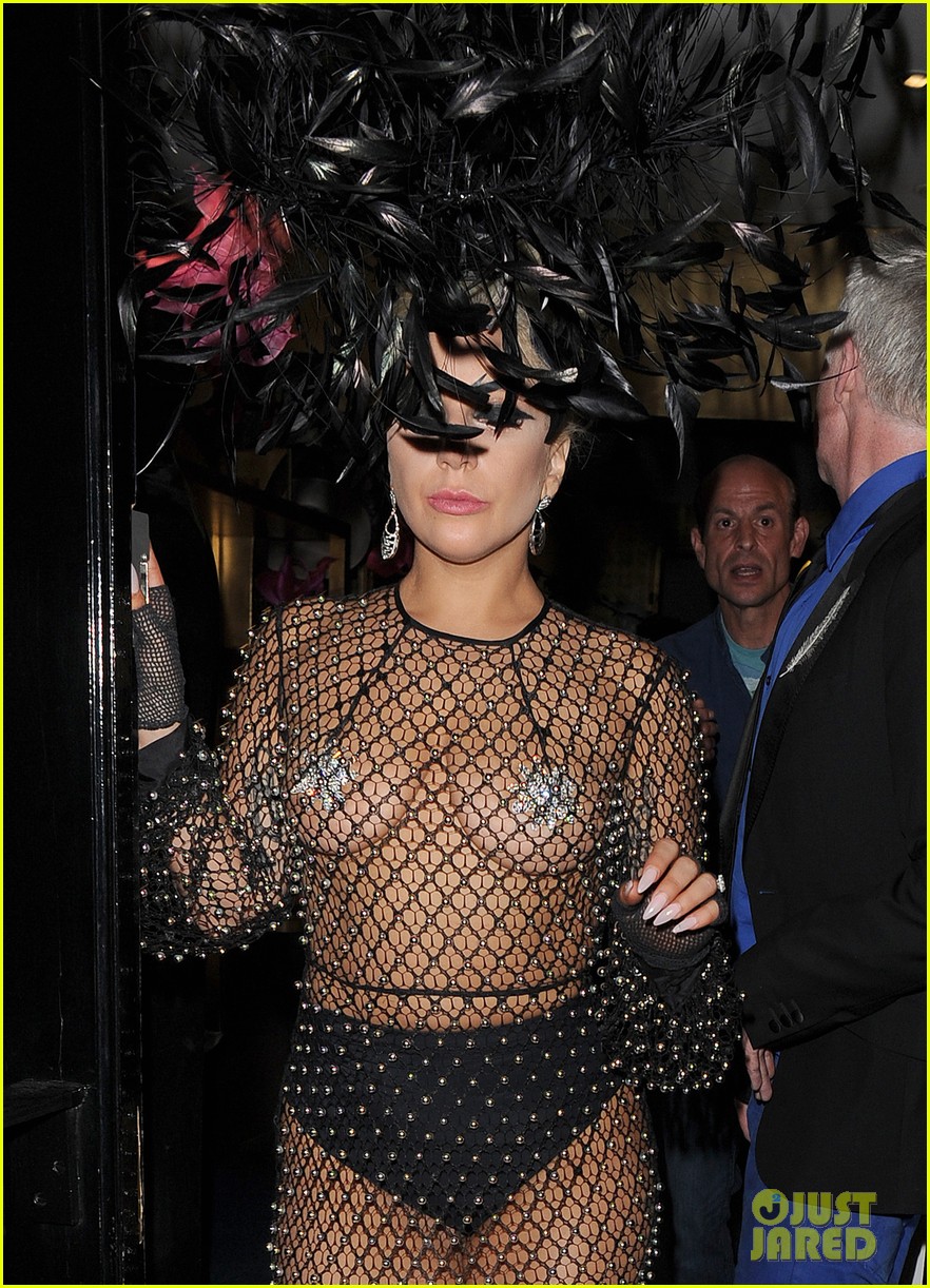 lady gaga boob dress Lady Gaga Flaunts More Pasties and Skin in Revealing New Look