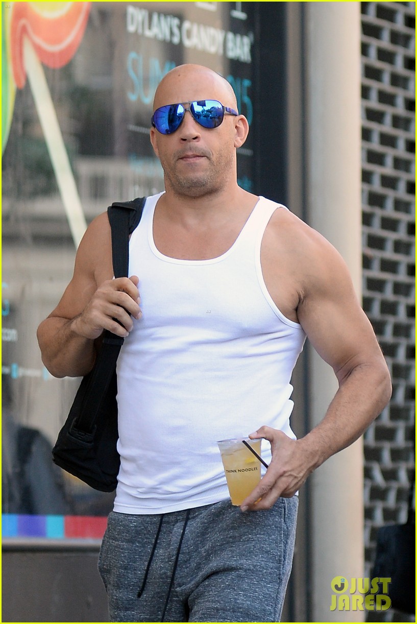 Vin Diesel Flaunts His Big Muscles After His 48th Birthday