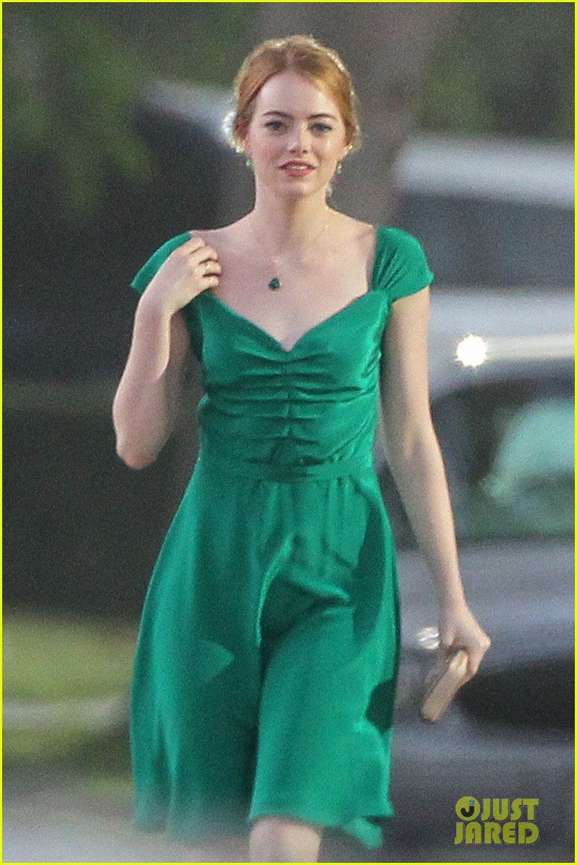 Emma Stone Has A Race Around The 'La La Land' Set - Just Jared - Celebrity News and Gossip | Entertainment Emma Stone Has A Race Around The 'La La Land' Set - Just Jared - Celebrity News and Gossip | Entertainment