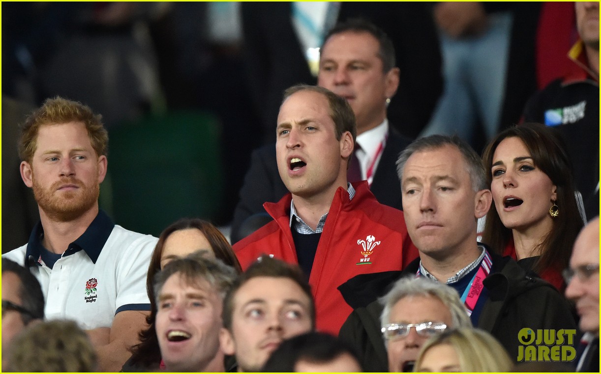 Prince William & Kate Middleton Cheer on Wales at Rugby World Cup With Prince Harry
