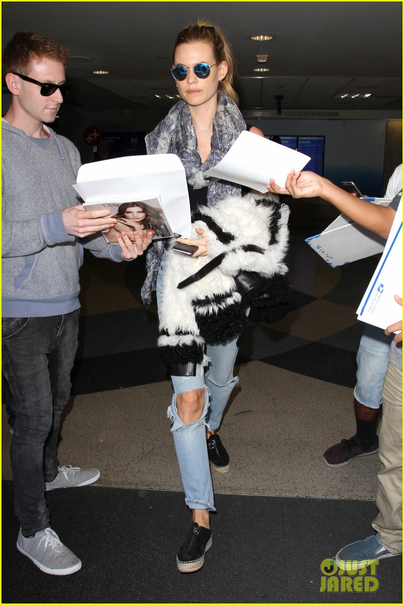 Behati Prinsloo Touches Down in Los Angeles After Victoria's Secret Show