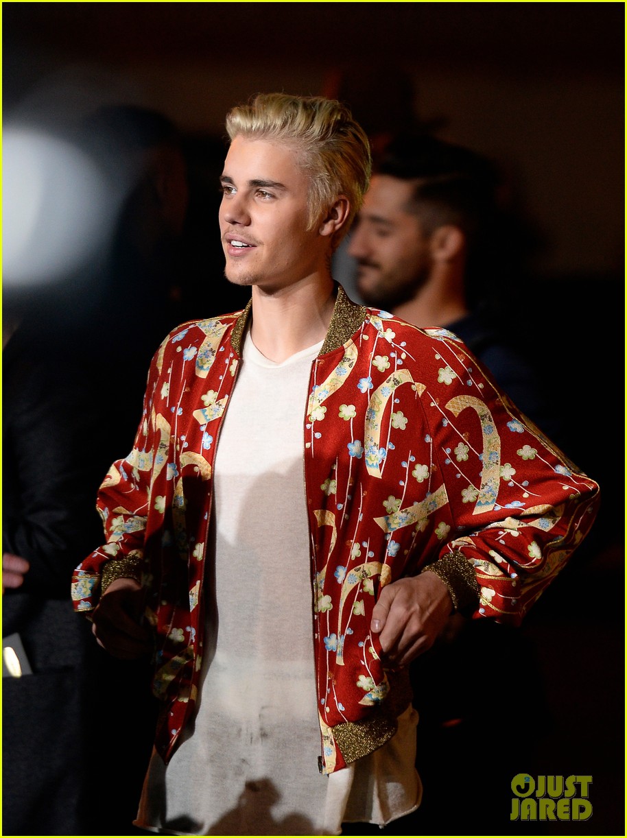 Justin Bieber Snaps a Photo with a Musical Legend During Saint Laurent at the Palladium