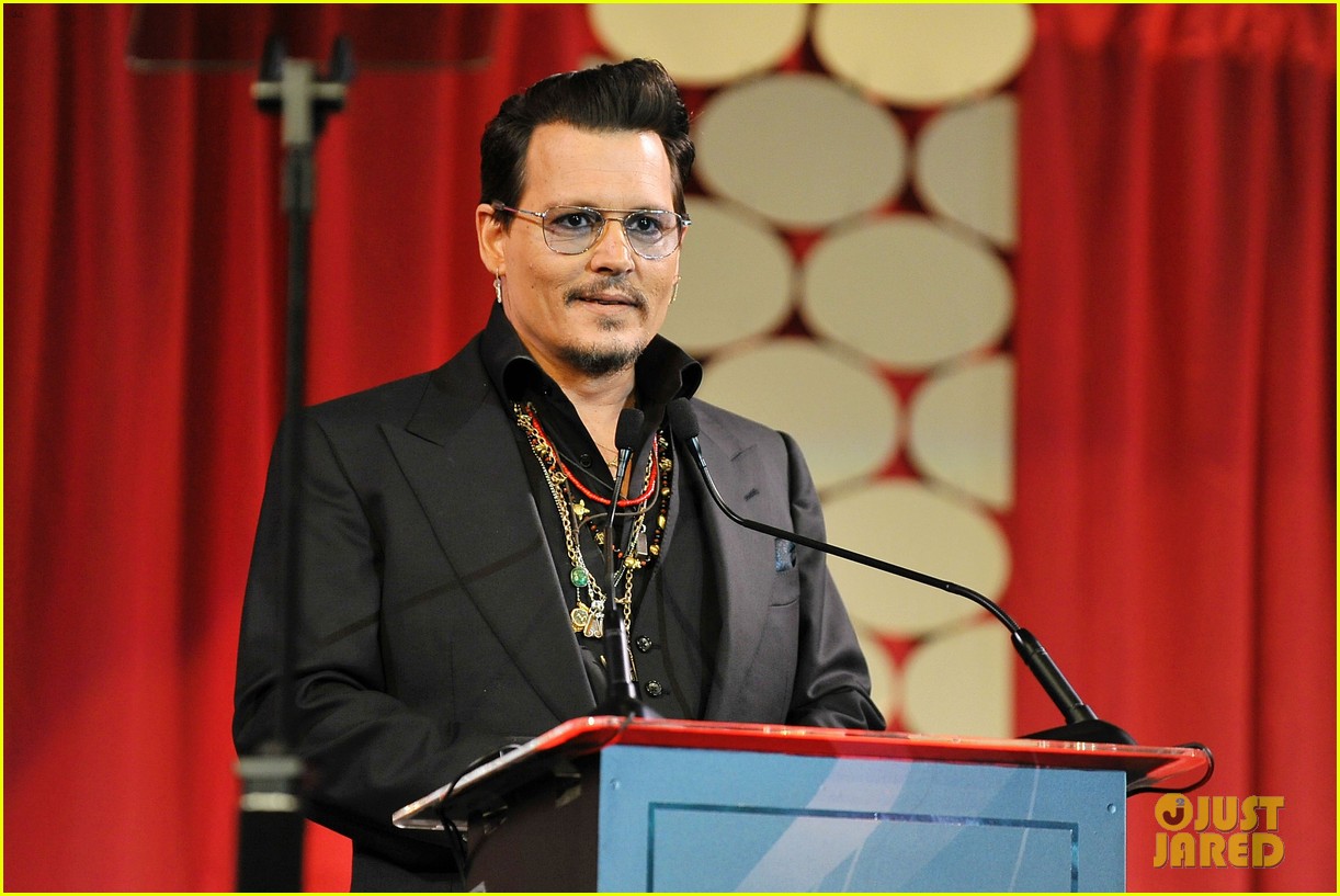 Johnny Depp Presents Award at Makeup Artist & Hair Stylist Guild Awards 2016