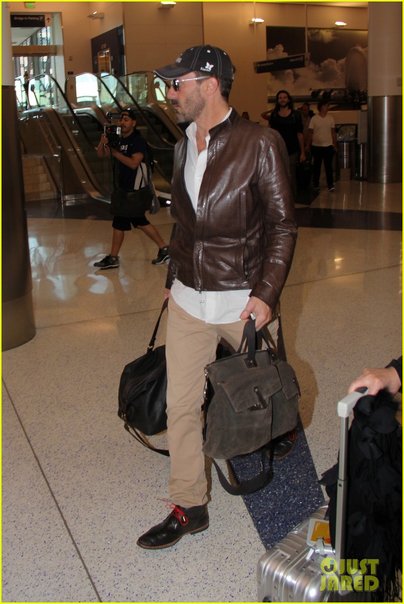 Jon Hamm Shows Off New Haircut While Filming a Movie