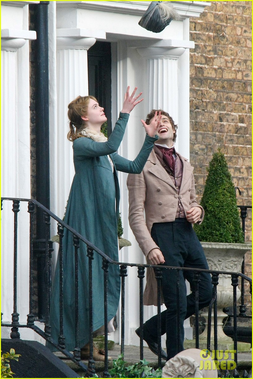 Douglas Booth & Elle Fanning Get Playful For 'A Storm In The Stars' Filming