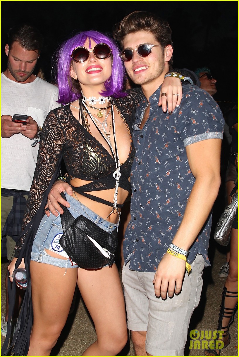Bella Thorne Wears a Fun Purple Wig at Coachella 2016