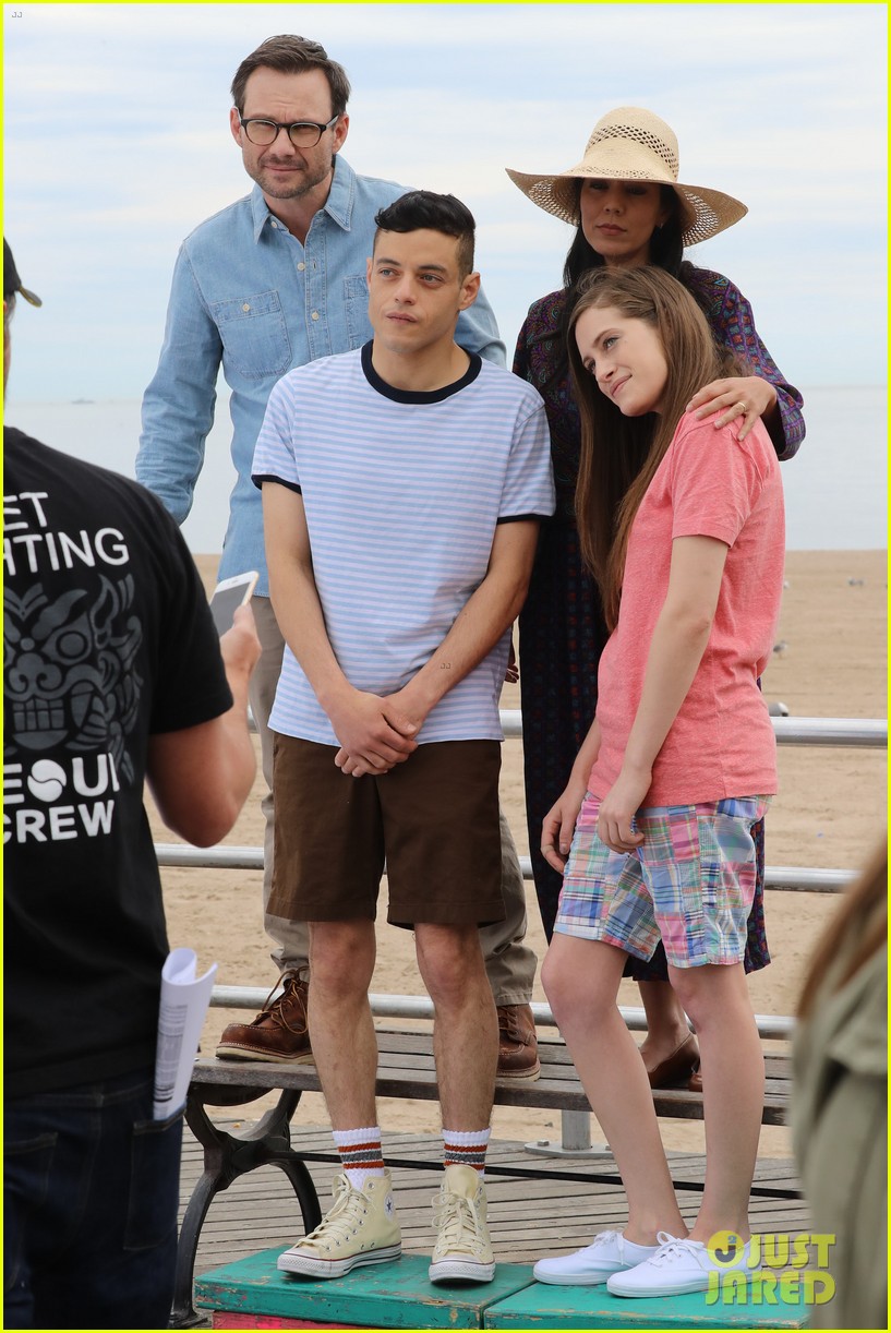Rami Malek & Christian Slater Do a Beachside 'Mr. Robot' Photo Shoot!