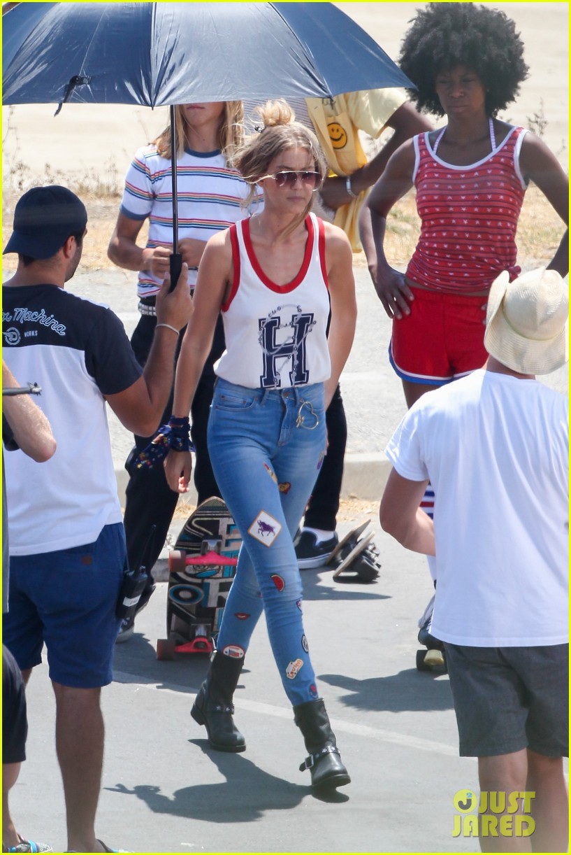 Gigi Hadid Bares Her Long Legs in a One-Piece Swimsuit