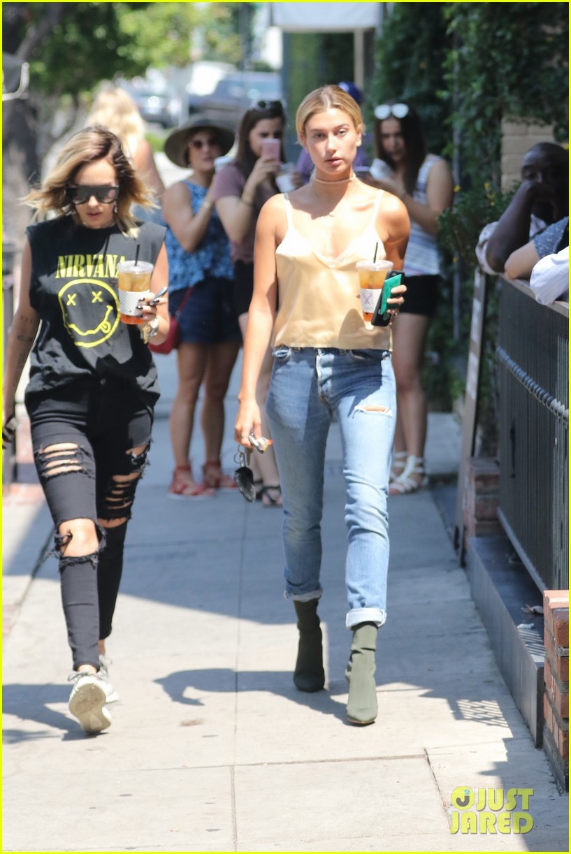 Hailey Baldwin Picks Up Coffee After Night Out in LA