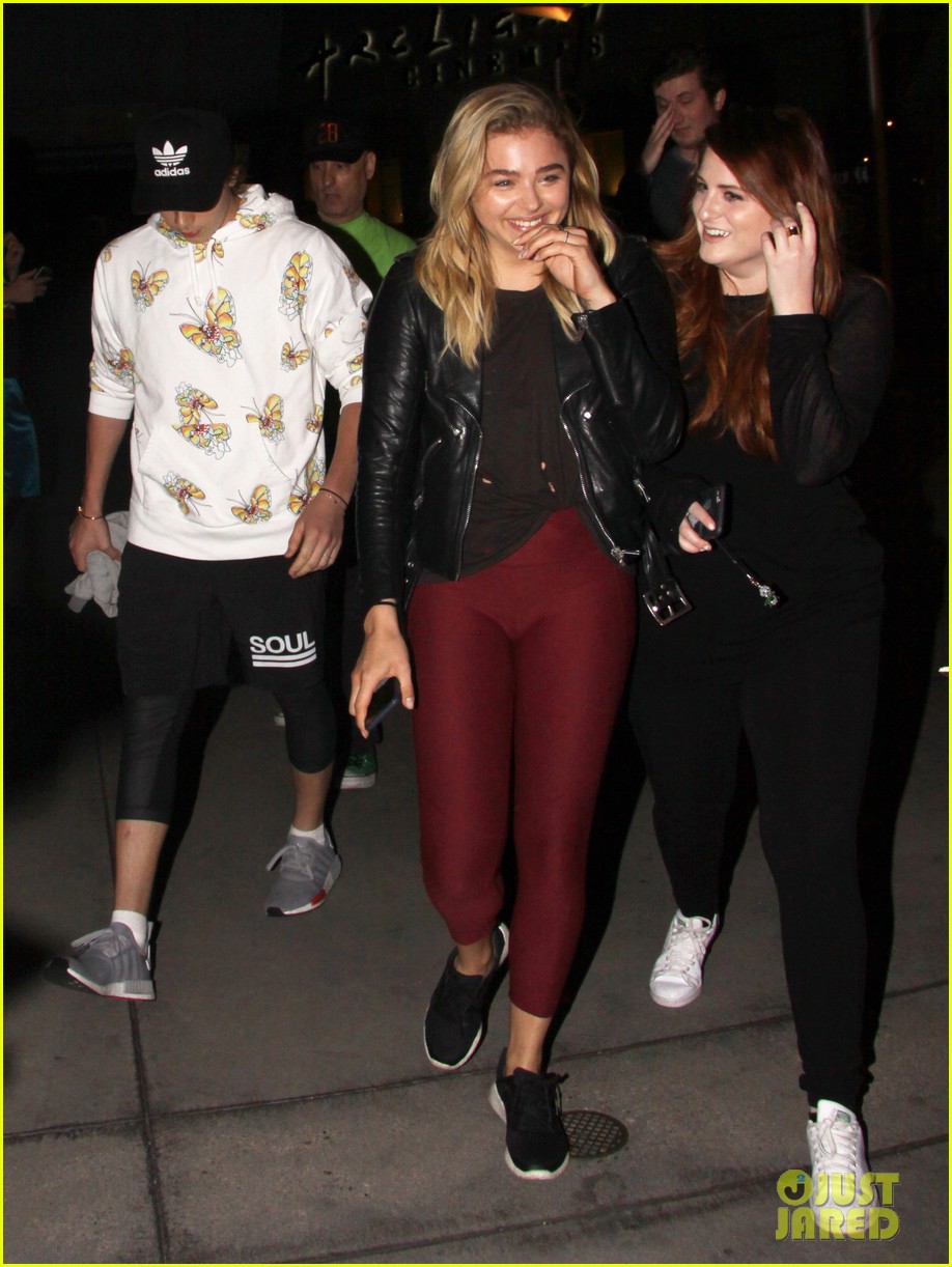 New BFFs Chloe Moretz & Meghan Trainor Catch a Movie with Brooklyn Beckham