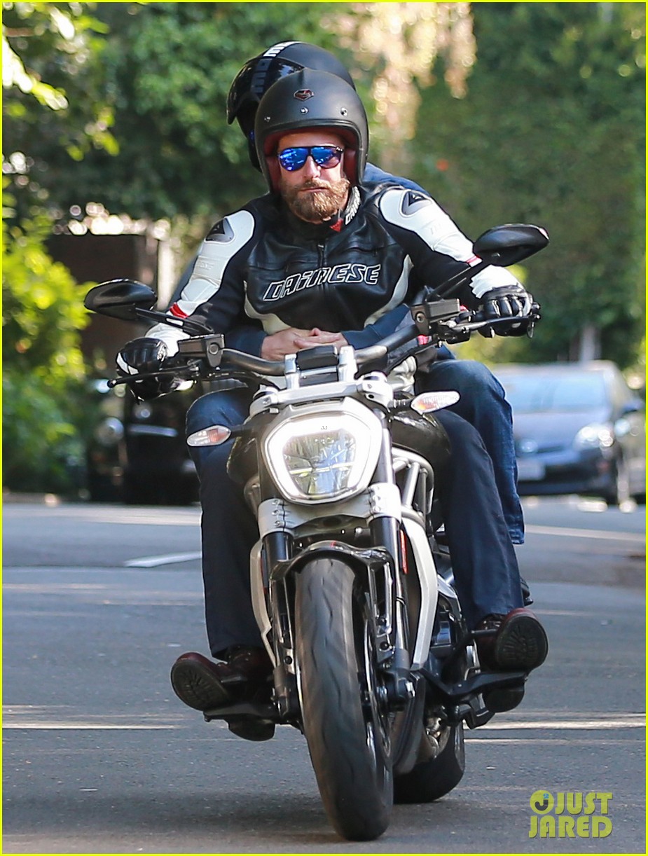Bradley Cooper Takes His Buddy for a Motorcycle Ride