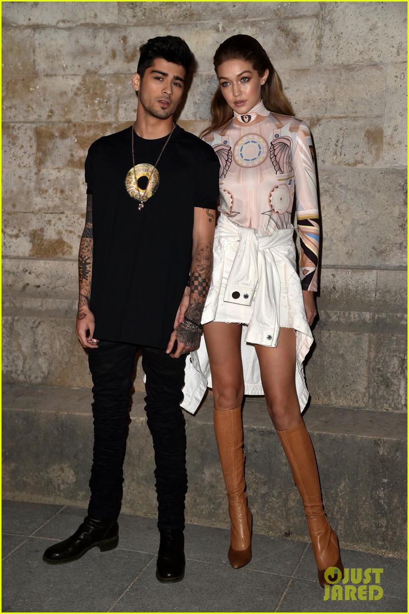 Gigi Hadid Takes a Break From the Runway to Attend Givenchy Presentation With Boyfriend Zayn Malik