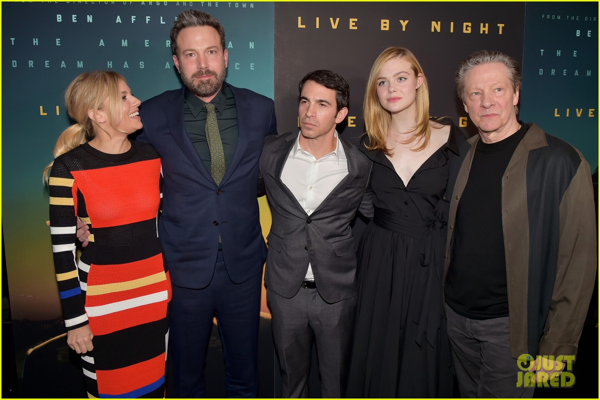 Elle Fanning, Sienna Miller, & Ben Affleck Attend 'Live By Night' Screening in NYC